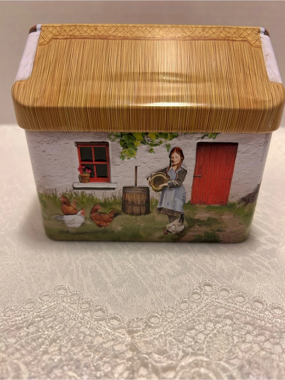 Empty Embossed Connemara Kitchen Irish Cottage Candy Tin Box - Farmhouse Decor